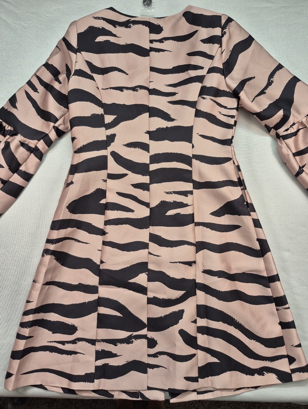 Ashro Women's Med Tiger Stripe Bell Sleeve Jacket Dress Lightly Lined  NWT $150 - Picture 14 of 16